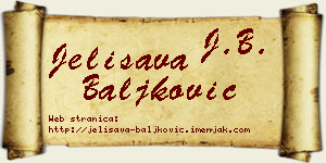 Jelisava Baljković vizit kartica